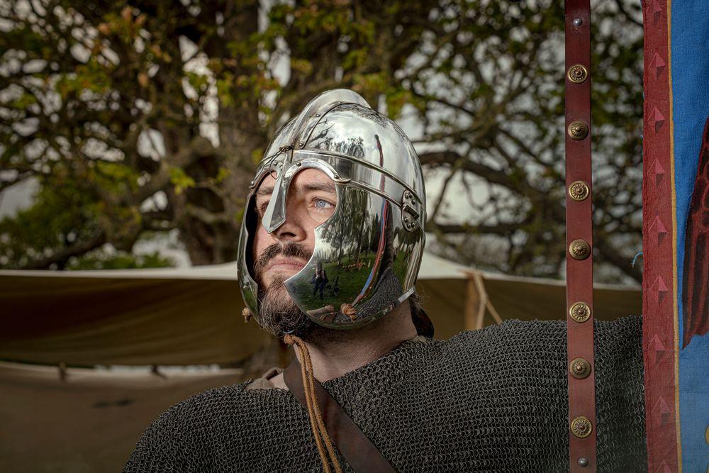 Group member wearing a Christie's Helmet