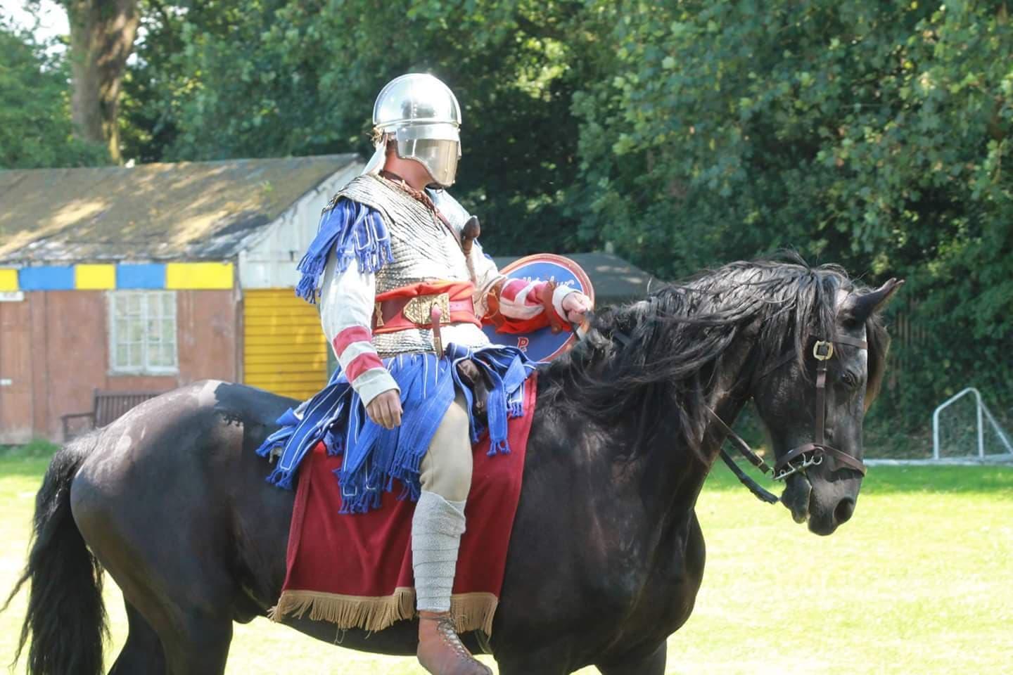 Roman cavalry officer mounted